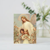 Schutzengel und Betende Kinder und Distel Briefkaart (Staand voorkant)