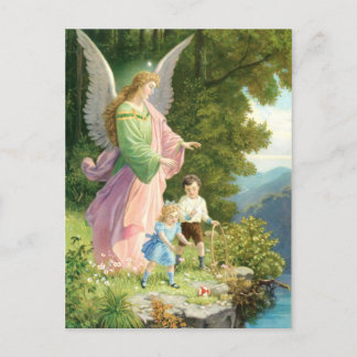 Schutzengel und Kinder Briefkaart
