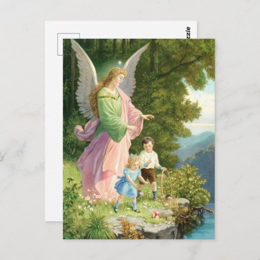 Schutzengel und Kinder Briefkaart (Voorkant / Achterkant)