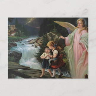 Schutzengel und Kinder Lindberg Bild Briefkaart
