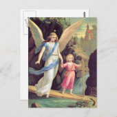 Schutzengel und Mädchen Briefkaart (Voorkant / Achterkant)