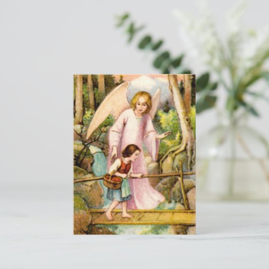 Schutzengel und Mädchen Briefkaart (Staand voorkant)