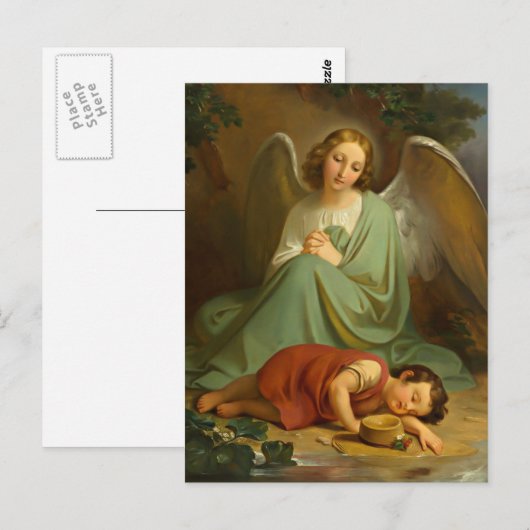 Schutzengel und schlafende Kind Briefkaart (Voorkant / Achterkant)