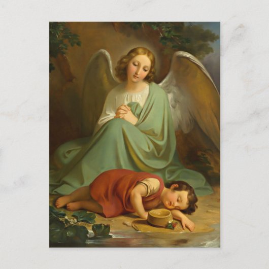 Schutzengel und schlafende Kind Briefkaart (Voorkant)