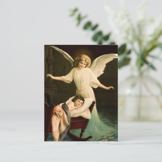 Schutzengel und schlafende Kind Briefkaart (Staand voorkant)