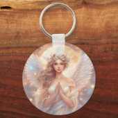 Schutzengel, wasserfarben pastell Gemälde Sleutelhanger (Voorkant)