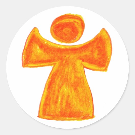 Schutzengelplakette Ronde Sticker (Voorkant)