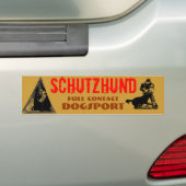 Schutzhund Bumpersticker (Op auto)