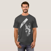 Schutzhund Protection dog in German Dog Training T-shirt (Voorkant volledig)