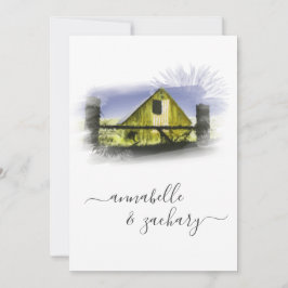 *~* Schuur Amerikaanse vlag RSVP QR AR19 bruiloft Kaart