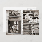 Schuur Antiek Boerderij Oude raam Briefkaart (Voorkant / Achterkant)