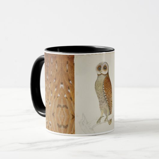 Schuur baai uil rustieke  natuur illustratie mok (Voorkant links)