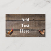 Schuur Boerderij Tractor Boerderij Truck Haan Visitekaartje (Achterkant)