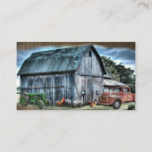 Schuur Boerderij Tractor Boerderij Truck Haan Visitekaartje (Voorkant)
