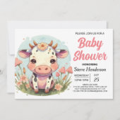 Schuur Boho Custom Koe Baby shower Kaart (Voorkant)