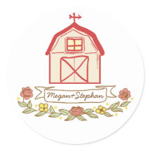 Schuur bruiloft stickers