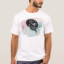 Schuur de oude Skin Bull Snake op Multi-Color T-shirt
