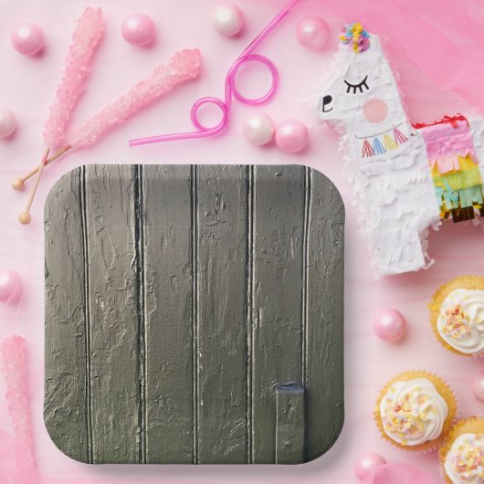 Schuur Door Rustieke Moderne Boerderij Zwart Chic Papieren Bordje (Feest)