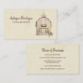 Schuur en fiets  restauratie visitekaartje (Voorkant / Achterkant)