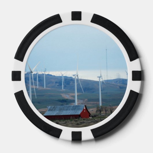 Schuur en windmolens pokerchips (Voorkant)