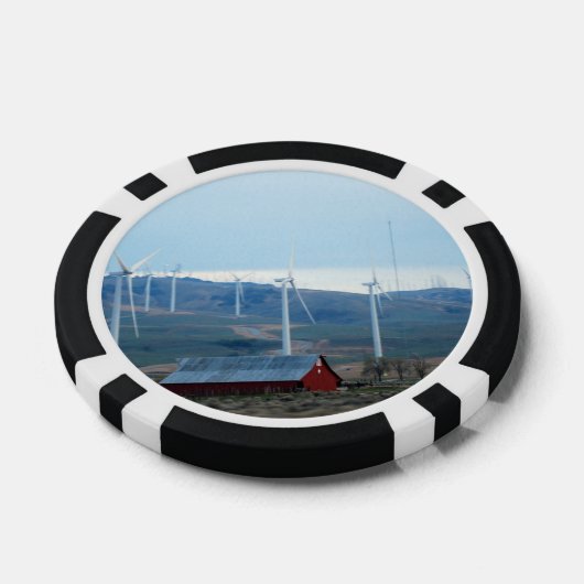 Schuur en windmolens pokerchips (Enkel)