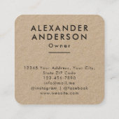 Schuur Familie Boerderij Boer Rond Decoratief Vierkante Visitekaartje (Achterkant)