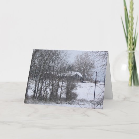 schuur feestdagen kaart (Voorkant)