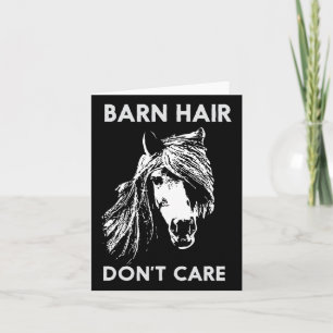 Schuur haar niet schelen grappig paard paardrijden kaart