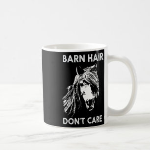Schuur haar niet schelen grappig paard paardrijden koffiemok