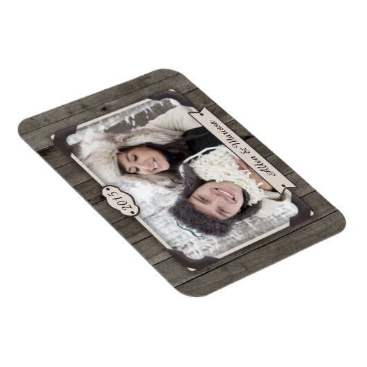 Schuur hout aangepaste foto flexi magneet (Rechterzijde)