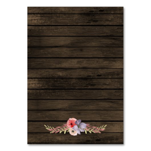 Schuur Hout Bloemen Rustieke bruiloft behuizing ka Kaart (Achterkant)