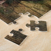 Schuur Hout Boerderij Kip Frans land haan Legpuzzel (Zijkant)