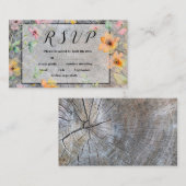 Schuur-hout botanisch roze sinaasappel wilde bloem visitekaartje (Voorkant / Achterkant)