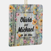 Schuur-hout botanische wilde bloemen keramisch ornament (Rechts)