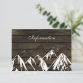 Schuur hout Camping Bergen bruiloft details kaart (Staand voorkant)