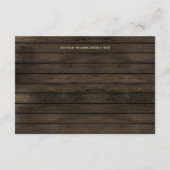 Schuur hout Camping Bergen bruiloft details kaart (Achterkant)