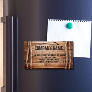 schuur hout cowboy western land visitekaartje magneet