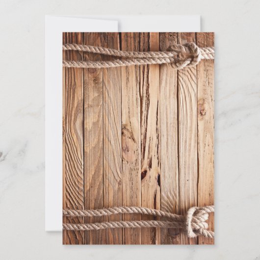 schuur hout Cowboy Westers land Huwelijk Kaart (Achterkant)