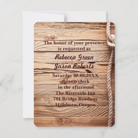 schuur hout Cowboylaarzen Westerse country Huwelij Kaart (Achterkant)