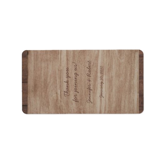 Schuur hout en berk land bruiloft lippenbalsem lab etiket (Voorkant)