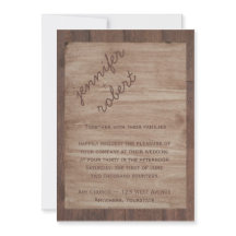 Schuur Hout en Berk Land bruiloft uitnodiging