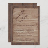 Schuur Hout en Berk Land bruiloft uitnodiging (Voorkant / Achterkant)