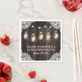 Schuur Hout En Kant Mason Jar Bruiloft Servetten (Insitu)