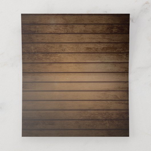 Schuur Hout en String Lights Plaatskaartje (Binnenkant ongevouwen)