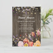 Schuur Hout Herfst Bloemen Vrijgezellenfeest Kaart (Staand voorkant)