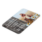 Schuur Hout Hoefijzers Daisies Save the Date Foto Magneet (Linkerzijde)