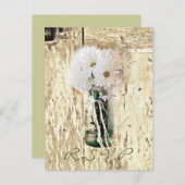 schuur hout land madeliefje bruiloft RSVP reactie Uitnodiging Briefkaart (Voorkant / Achterkant)