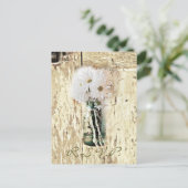 schuur hout land madeliefje bruiloft RSVP reactie Uitnodiging Briefkaart (Staand voorkant)