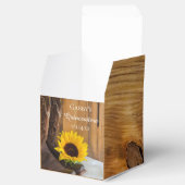 Schuur Hout Land Zonnebloem Western Quineañera Bedankdoosjes (Geopend)