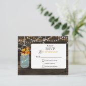 Schuur hout metselaar pot val bruiloft RSVP (Staand voorkant)